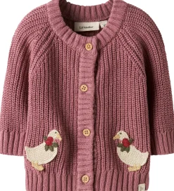 Børn Lil Atelier Cardigans|Cardigan - Strik - NbfEmlen - Nostalgia Rose