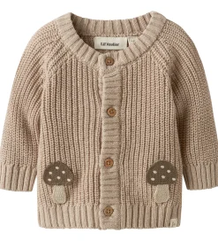Børn Lil Atelier Cardigans|Cardigan - Strik - NbmEmlen - Oxford Tan m. Svampe