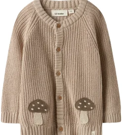 Børn Lil Atelier Cardigans|Cardigan - Strik - NmmEmlen - Oxford Tan m. Svampe