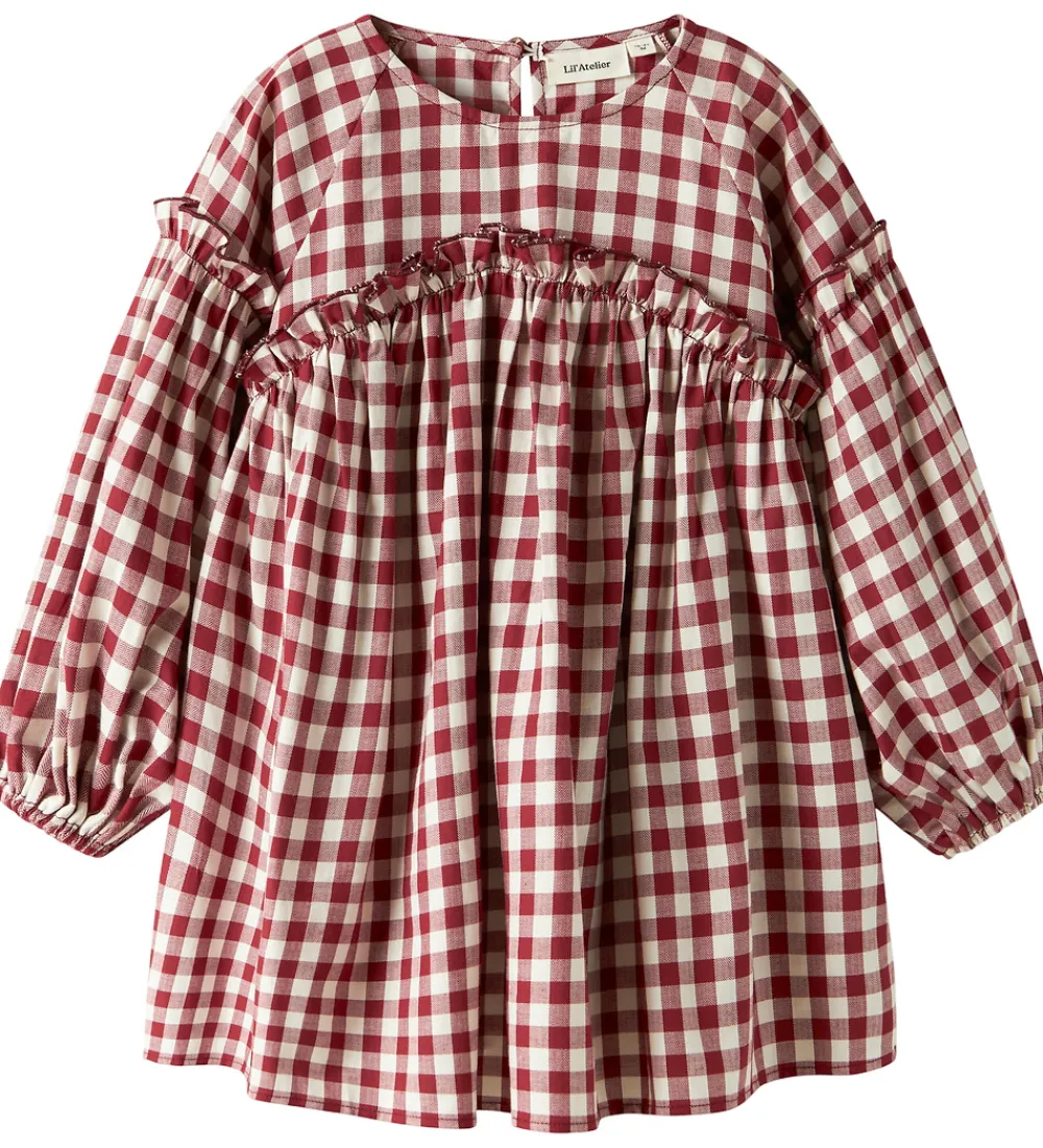 Børn Lil Atelier Kjoler>Kjole - NmfRio - Red Dahlia