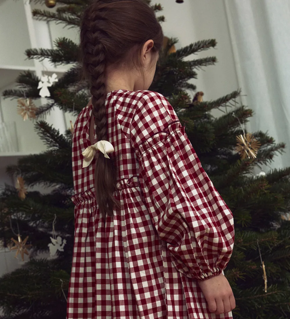 Børn Lil Atelier Kjoler>Kjole - NmfRio - Red Dahlia