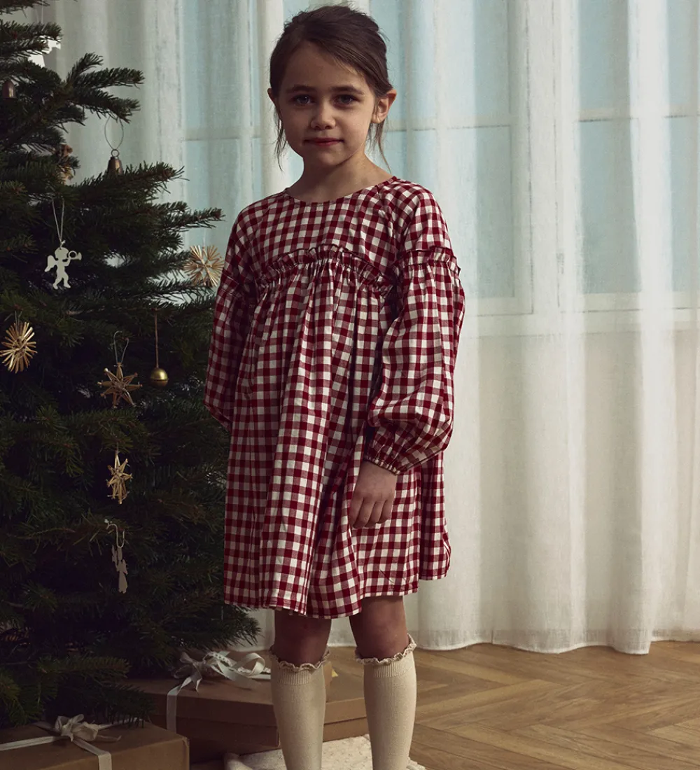 Børn Lil Atelier Kjoler>Kjole - NmfRio - Red Dahlia