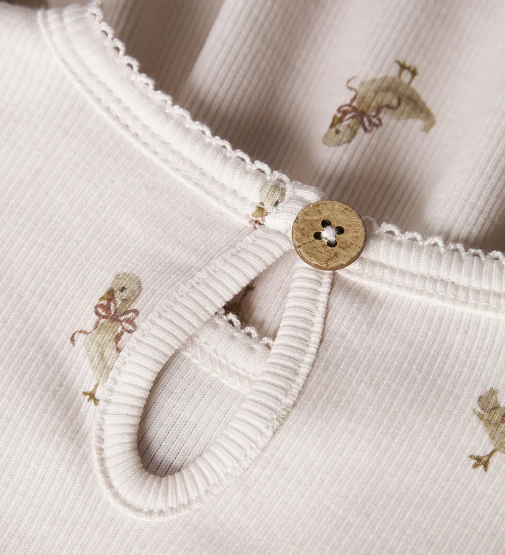 Børn Lil Atelier Kjoler|Juletøj|Lil' Atelier Kjole - Rib - NbfLavo - Almost Mauve/Goose