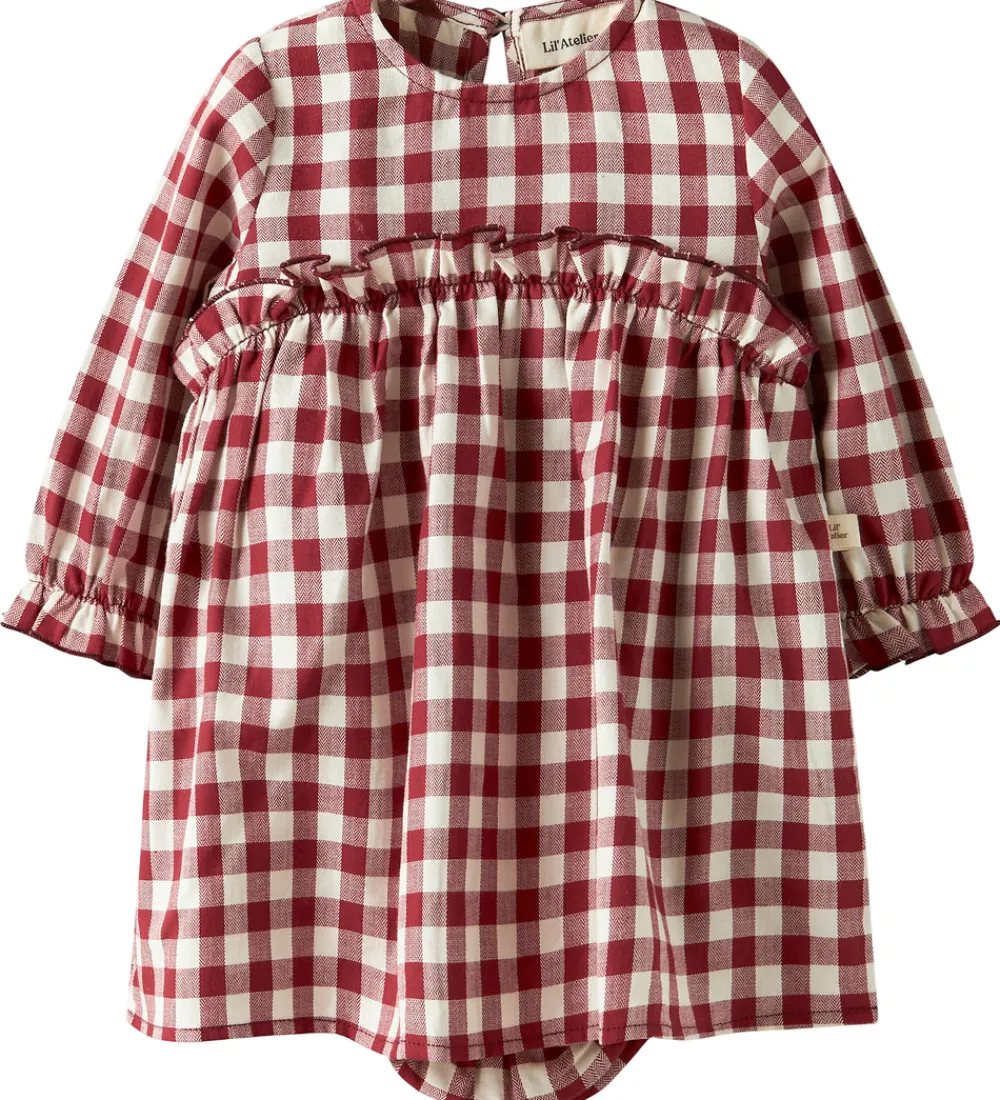 Børn Lil Atelier Bodyer>Kjolebody l/æ - NmfRio - Red Dahlia