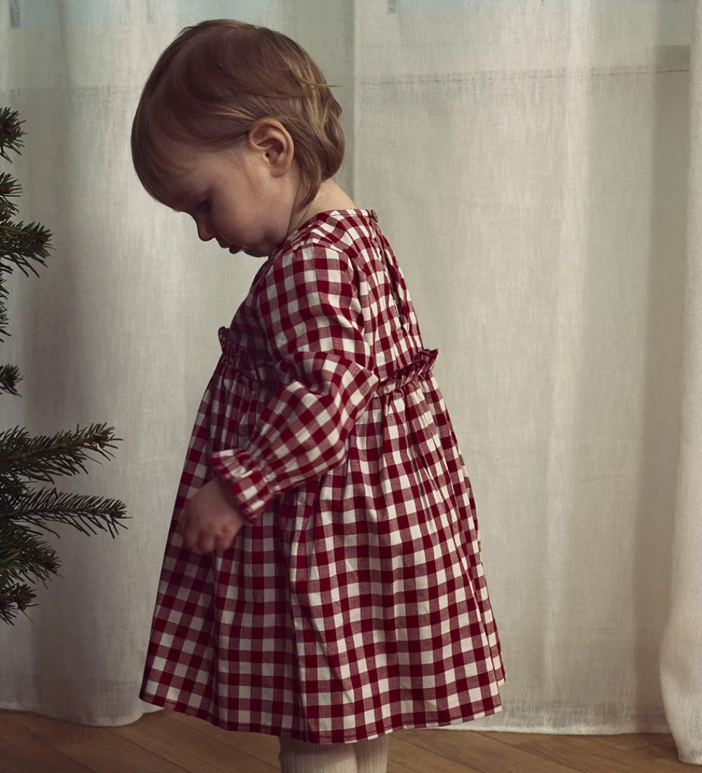 Børn Lil Atelier Bodyer>Kjolebody l/æ - NmfRio - Red Dahlia