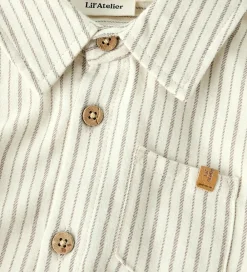 Børn Lil Atelier Skjorter|Skjorte - NmmFelixo - Turtledove/Sepia Tint