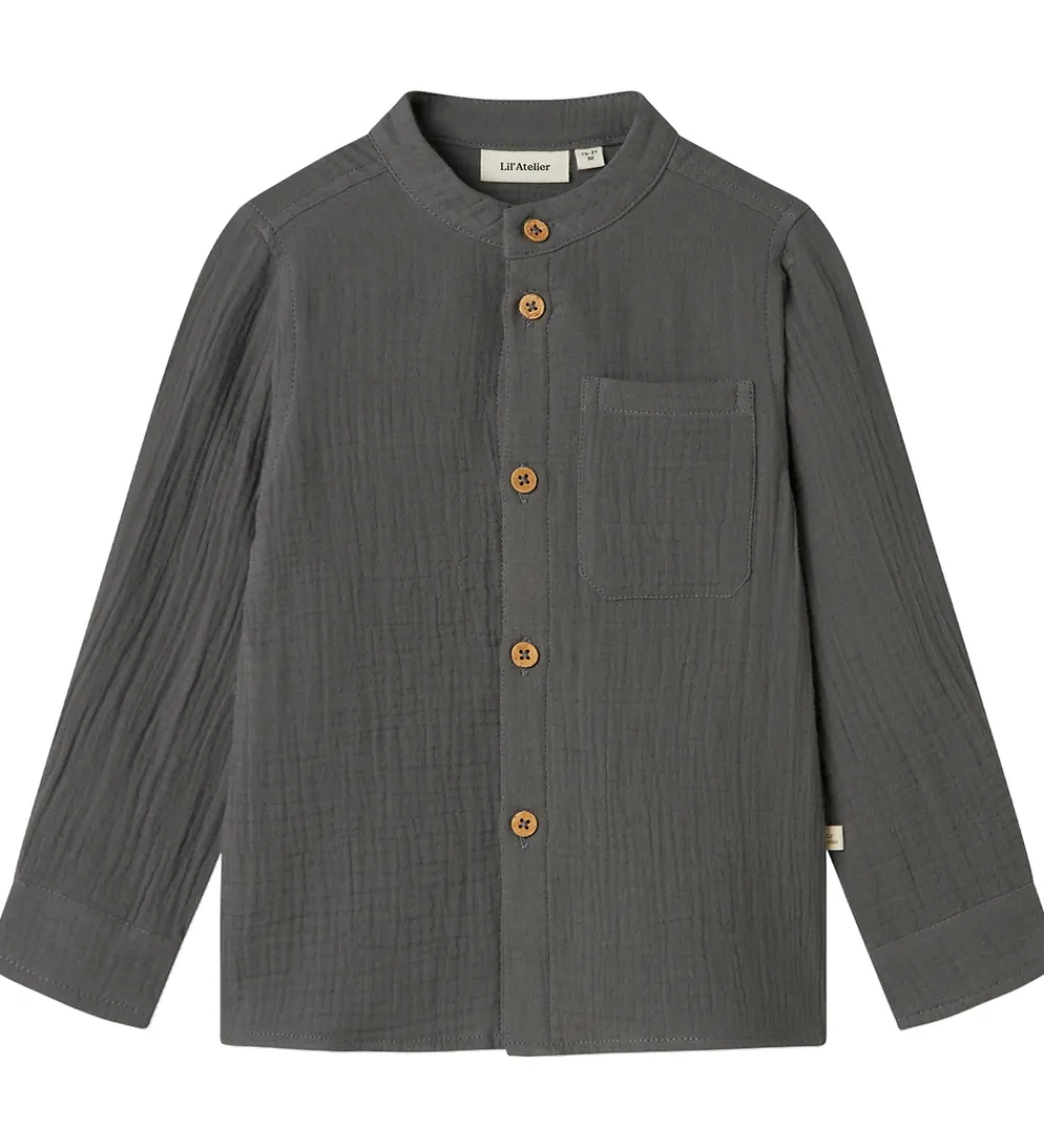 Børn Lil Atelier Skjorter>Lil' Atelier Skjorte - NmmLoros - Poppy Seed