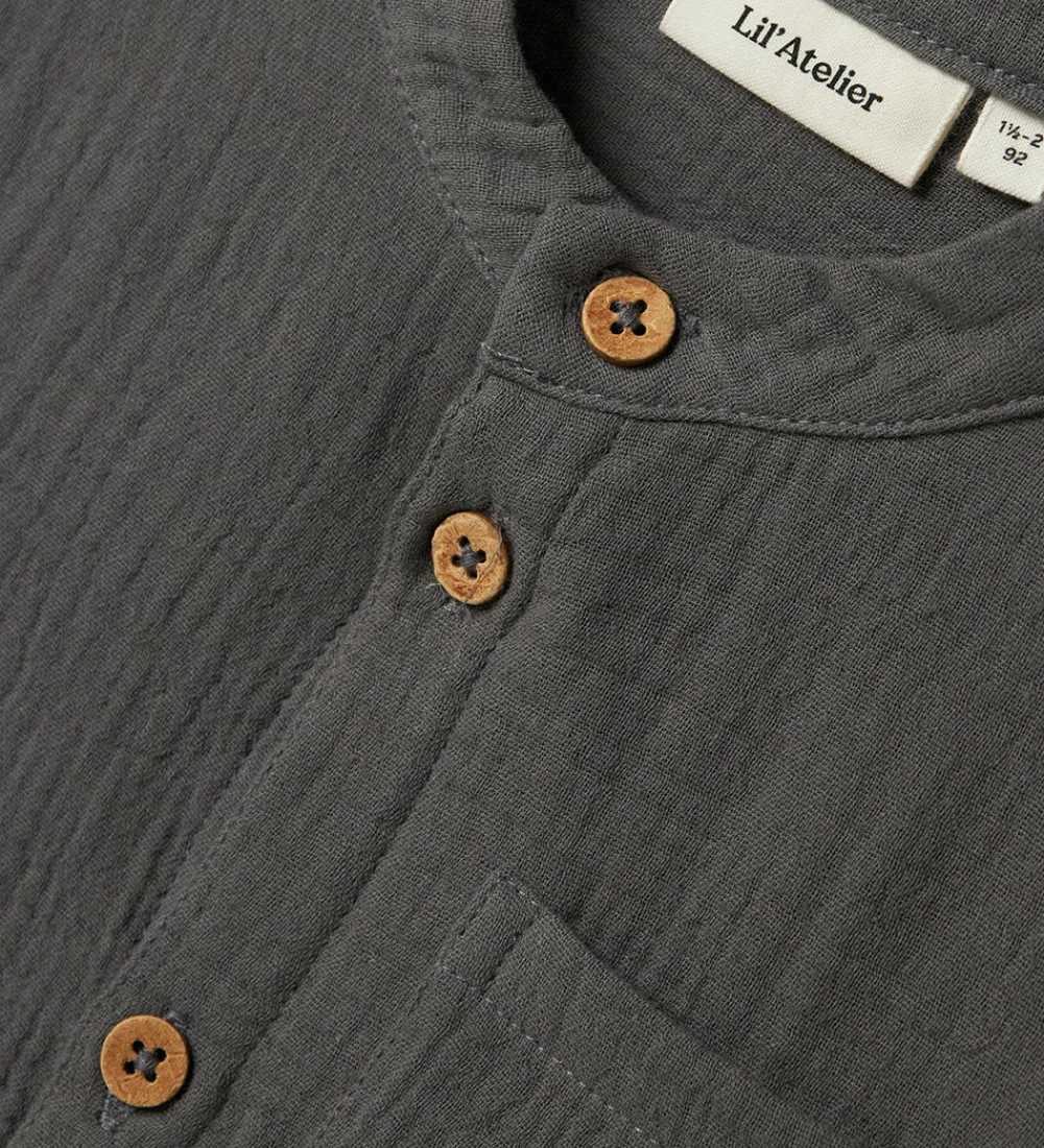 Børn Lil Atelier Skjorter>Lil' Atelier Skjorte - NmmLoros - Poppy Seed