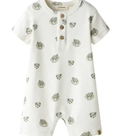 Børn Lil Atelier Sommerdragter>Lil' Atelier Sommerdragt - NbmGayo - Coconut Milk/Frog