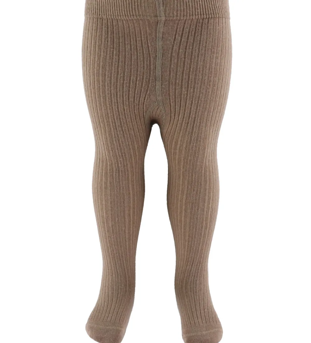 Børn Lil Atelier Strømpebukser>Lil' Atelier Strømpebukser - Rib - NbnRakel - Tigers Eye/Melange