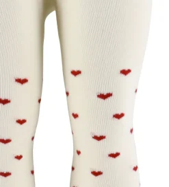 Børn Lil Atelier Strømpebukser|Strømpebukser - NbfReba - Turtledove/Red Hearts