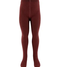 Børn Lil Atelier Strømpebukser>Strømpebukser - Rib - NmfIlso - Hot Chocolate