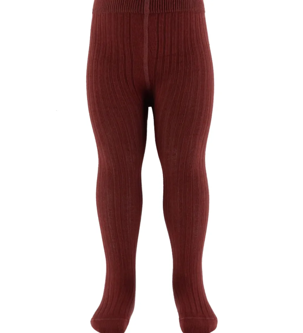 Børn Lil Atelier Strømpebukser>Strømpebukser - Rib - NbfIlso - Hot Chocolate