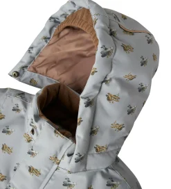 Børn Lil Atelier Vinterjakker|Lil' Atelier Vinterjakke - NmmLasnow10 - Ultimate Grey/Airplanes