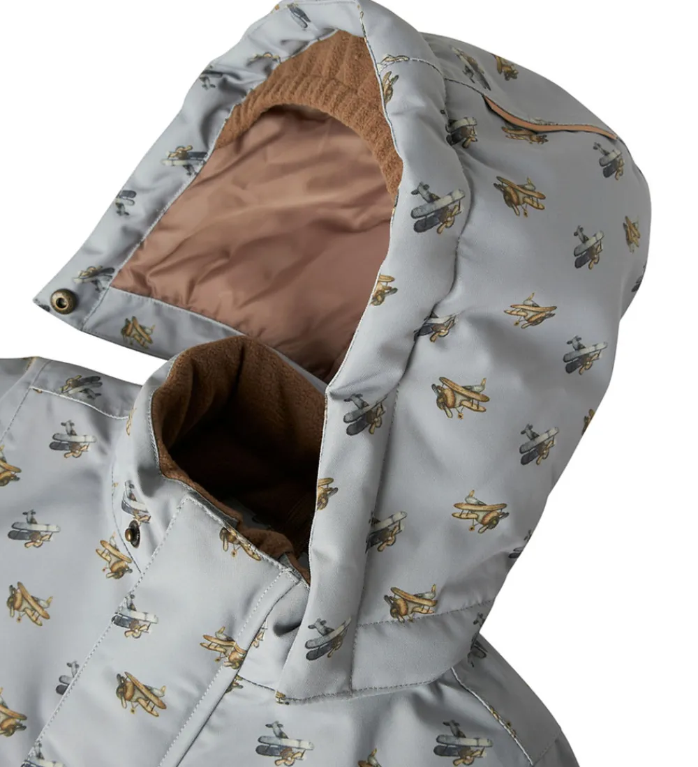 Børn Lil Atelier Vinterjakker|Lil' Atelier Vinterjakke - NmmLasnow10 - Ultimate Grey/Airplanes
