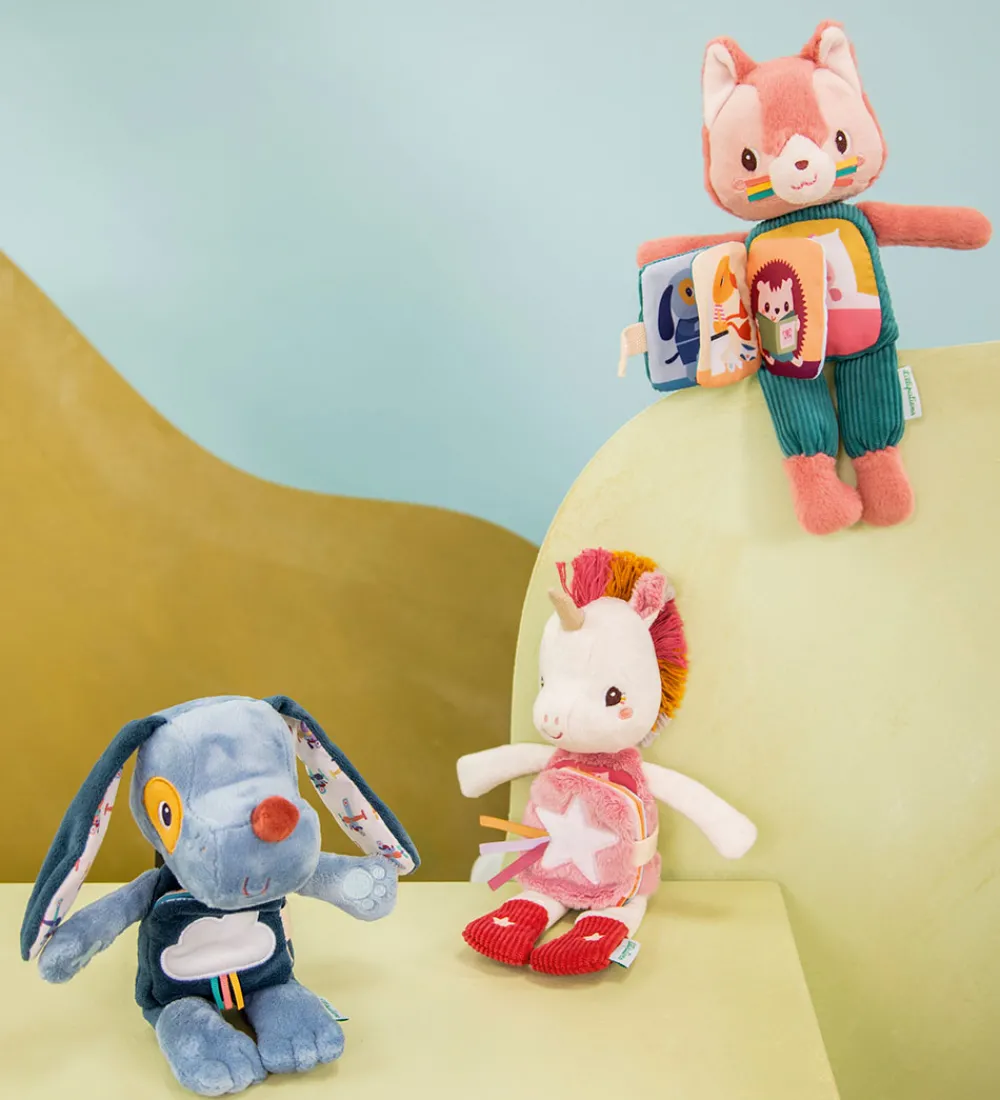 Lilliputiens Babylegetøj|Aktivitetslegetøj>Krammebog - Selvlysende - Enhjørningen Lena