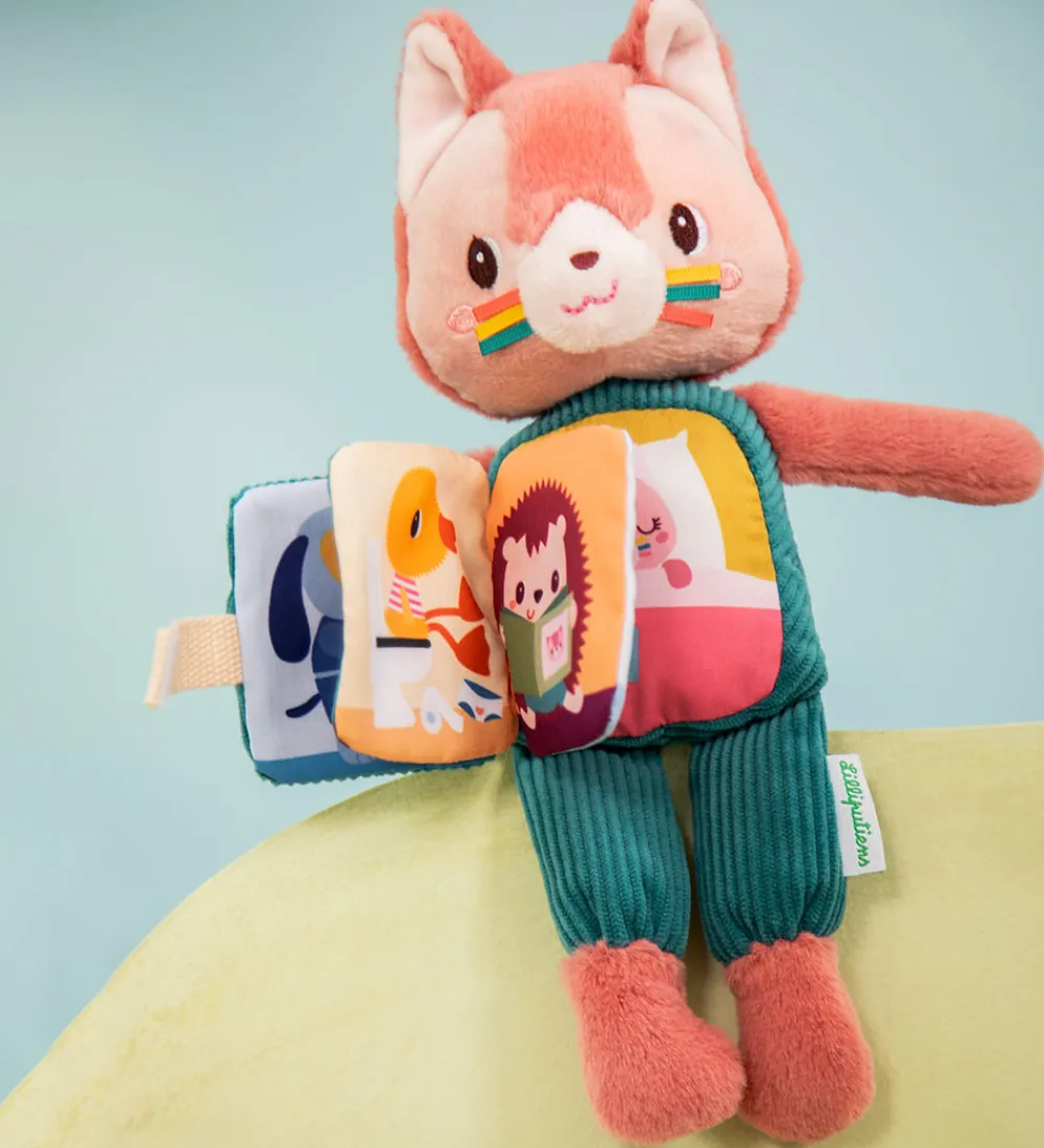 Lilliputiens Babylegetøj|Aktivitetslegetøj>Krammebog - Selvlysende - Katten Jeanne