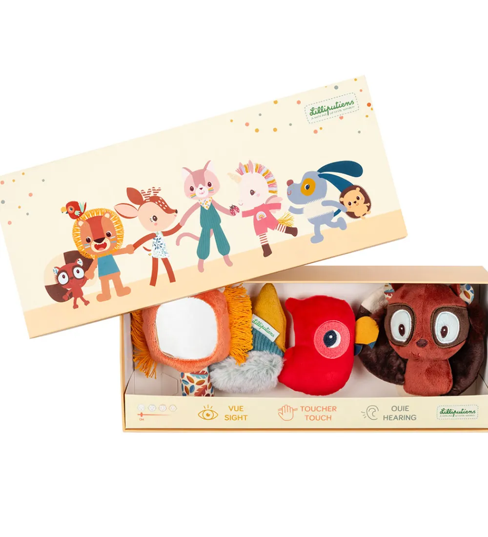 Lilliputiens Gribelegetøj>Sanserangler - 3-pak - Jack the Lion