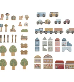 Little Dutch Trælegetøj|Biler, Tog Og Køretøjer|Bilbane - Træ - Multi - 113 Dele