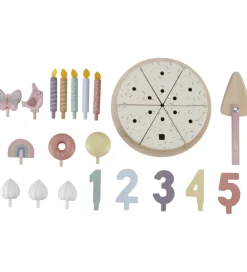 Little Dutch Trælegetøj|Legemad|Fødselsdagskage - 26 Dele - Træ - Rosa