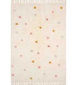 Little Dutch Tæpper|Gulvtæpper|Gulvtæppe - 120x170 cm - Beige m. Pink Prikker