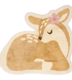 Børn Little Dutch Tæpper|Gulvtæpper>Gulvtæppe - 103x110 cm - Beige m. Rådyr