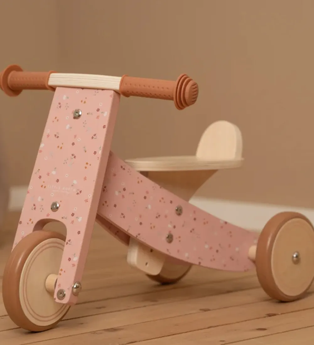 Little Dutch Trælegetøj|Løbecykler|Løbecykel - Træ - Pink Flower