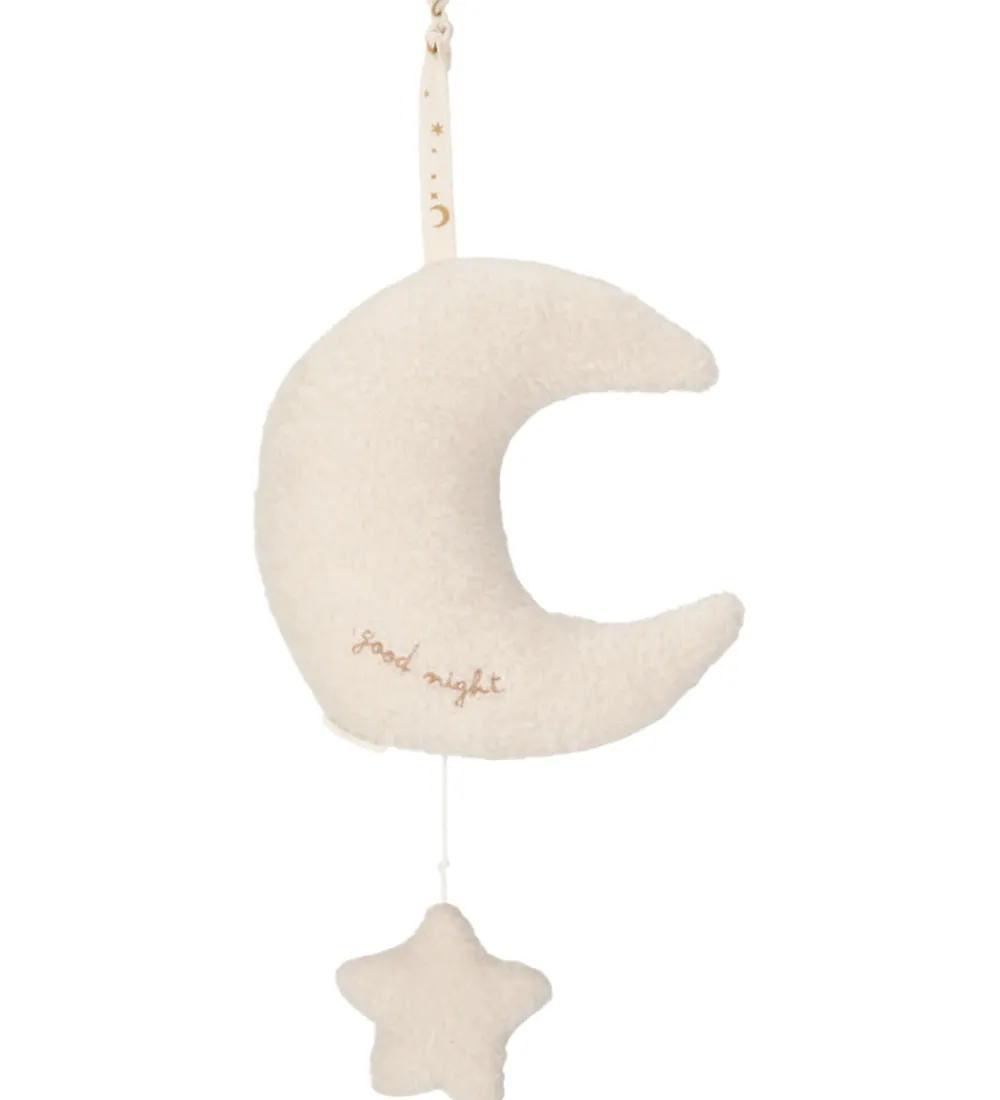 Børn Little Dutch Uroer|Pyntefigurer|Musikuro - Måne med Stjerner - Hvid