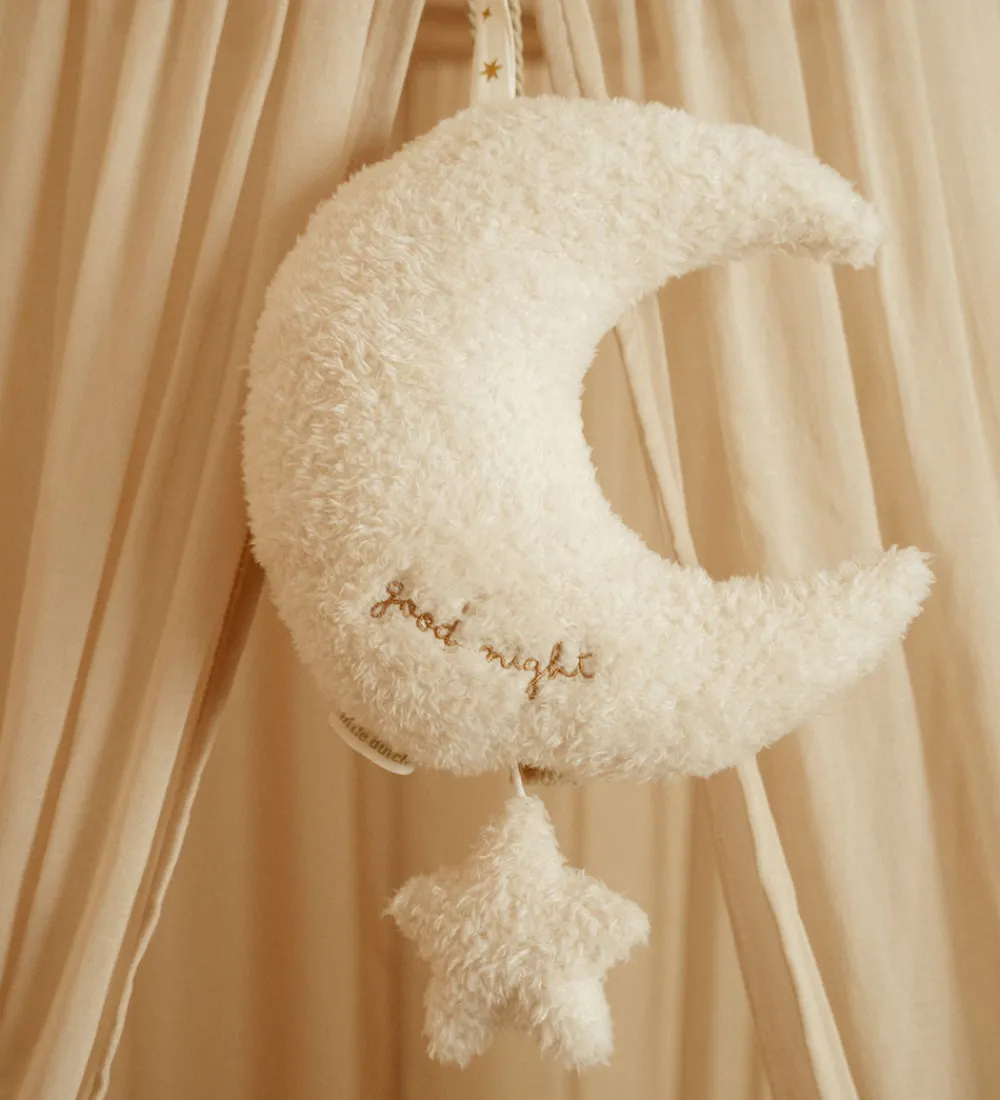 Børn Little Dutch Uroer|Pyntefigurer|Musikuro - Måne med Stjerner - Hvid