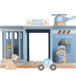 Little Dutch Trælegetøj|Figurer>Politistation - Træ - Blå
