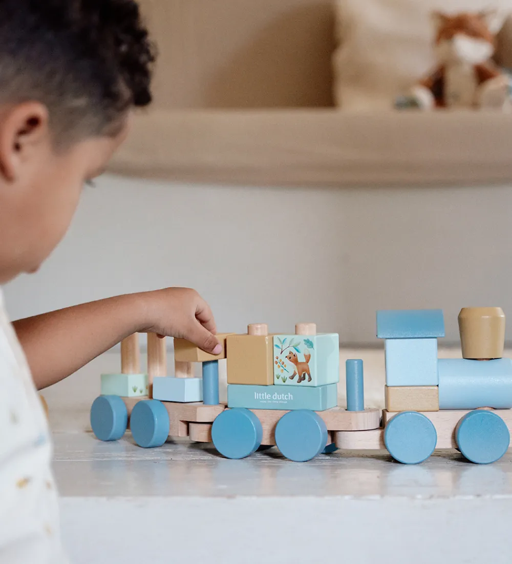 Little Dutch Stablelegetøj|Stabletog - Træ - 17 Dele - Forest Friends