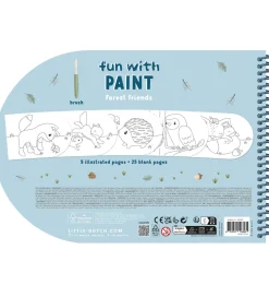 Little Dutch Malebog|Vandfarve Malebog - Forest Friends