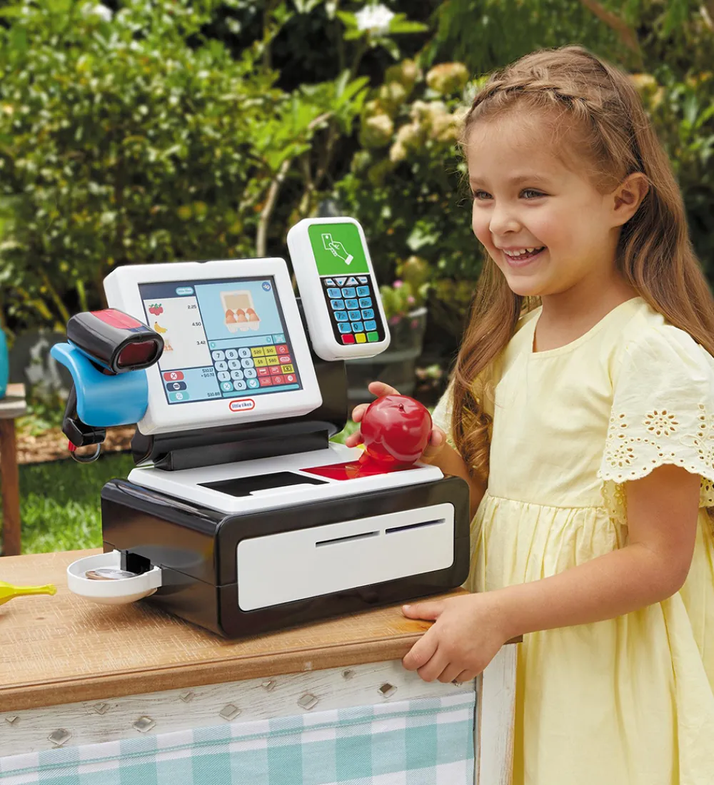 Little Tikes Udeleg Og Udendørs Legetøj|Babylegetøj>Kasseapparat m. Lys/Lyd - First Self Checkout Stand