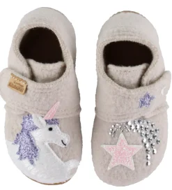 Living Kitzbühel Hjemmesko|Hjemmesko - Uld - Einhornzauber - Oat Milk