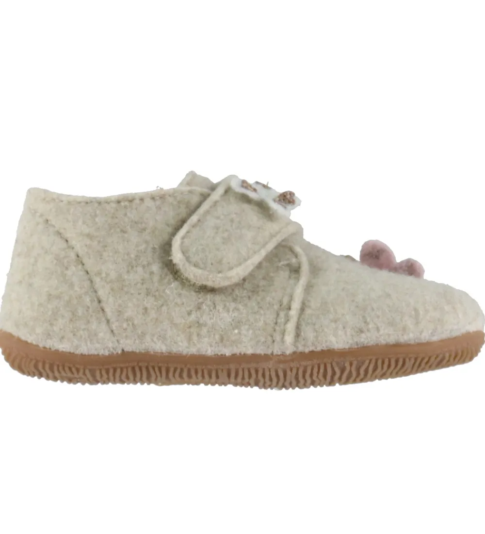 Living Kitzbühel Hjemmesko>Hjemmesko - Uld - Sissi Schmetterling - Oat Mil