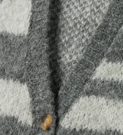 Børn LMTD Veste>Vest - NlfNulos - Kort Strik - Dark Grey Melange