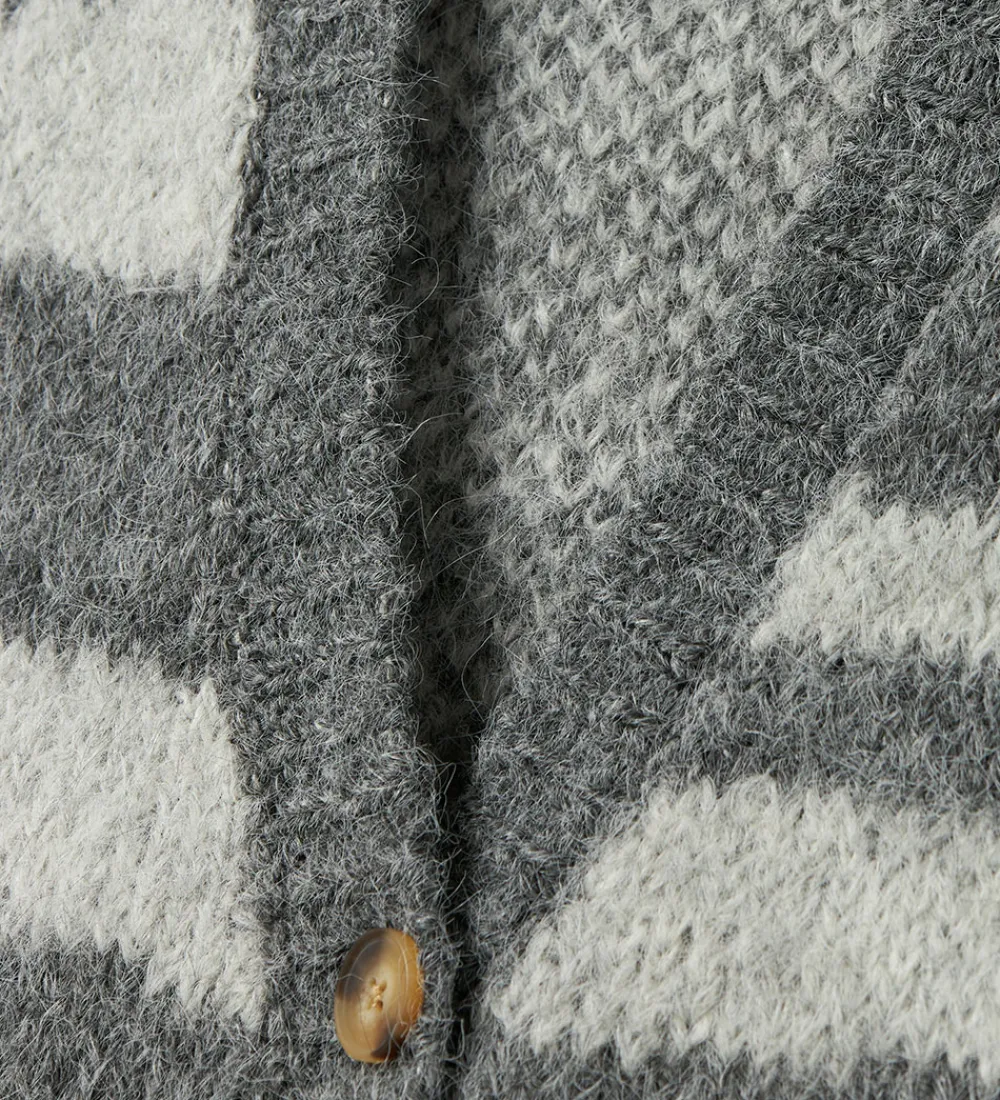 Børn LMTD Veste>Vest - NlfNulos - Kort Strik - Dark Grey Melange