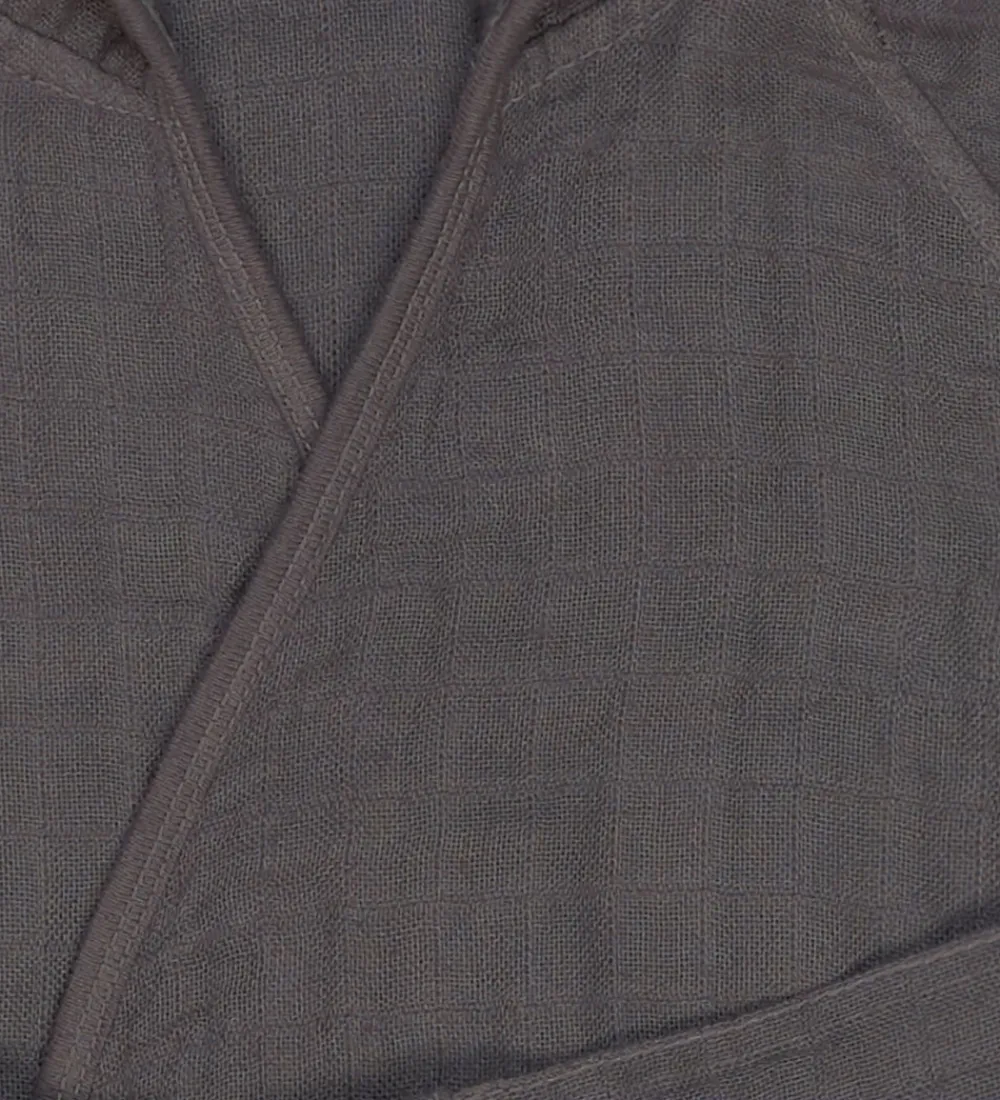 Børn Lässig Badekåber|Badekåbe - Musselin - 12-18 mdr - Anthracite