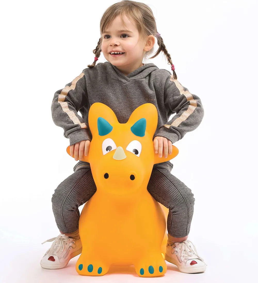 Ludi Tumledyr|Motorisk Legetøj>Hoppedyr - Dino - Orange