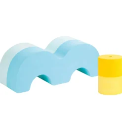 Ludi Tumledyr|Motorisk Legetøj>Motorikklodser - Skum - Blå/Gul