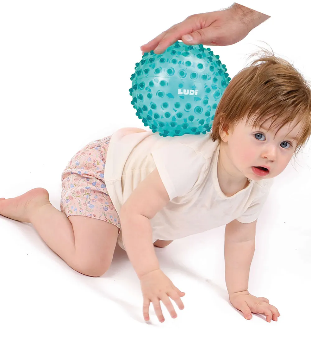 Ludi Bolde>Sansebold - 20 cm - Blå m. Massageknopper