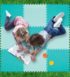 Ludi Legetæpper Og Legegulve>Skumgulv - 9 Dele - 145x145 cm - Grøn