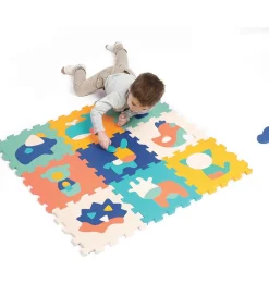 Ludi Legetæpper Og Legegulve|Skumgulv - Med Dyr - 9 stk. - Multi