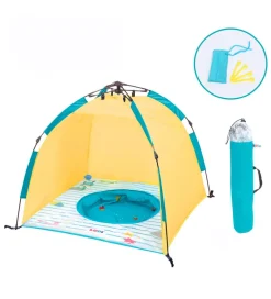 Ludi Badebassin|Legetelte|Skyggetelt m. Bassin - UV 50+ - Gul