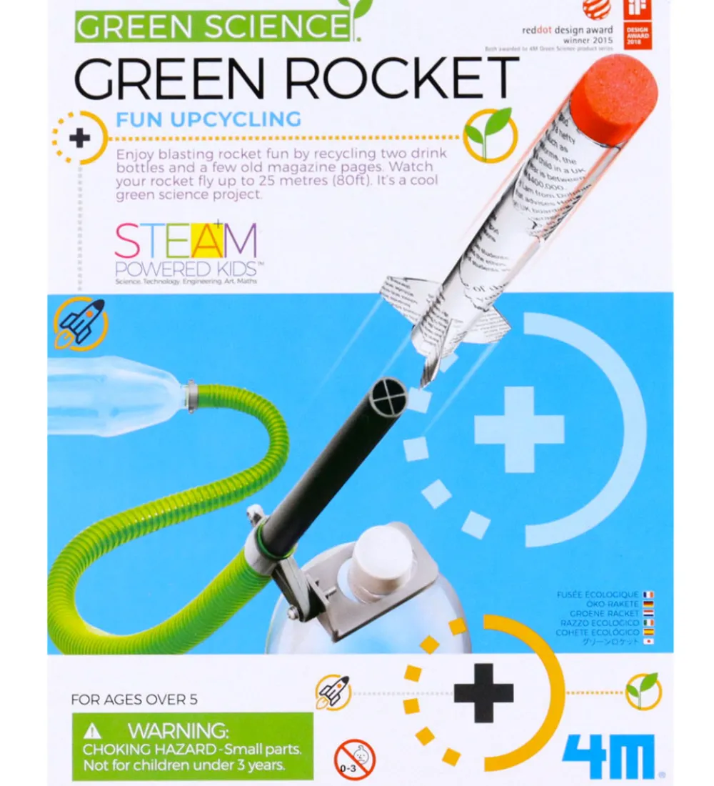 4M Kreativ Leg|Kreasæt|Raket - Green Science - Green Rocket