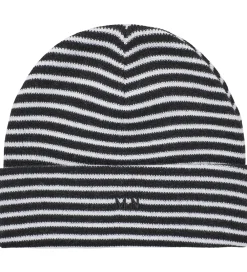 Børn Mads Nørgaard Huer Og Hatte|Hue - Strik - Isak Ambas Stripe - Sort/Hvid