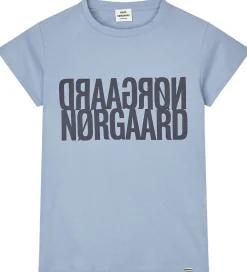 Børn Mads Nørgaard T-Shirts>T-shirt - Tuvina Logo - Faded Denim