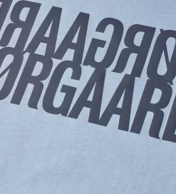 Børn Mads Nørgaard T-Shirts>T-shirt - Tuvina Logo - Faded Denim