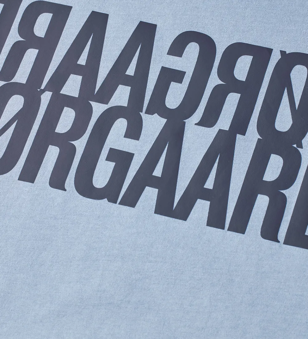 Børn Mads Nørgaard T-Shirts>T-shirt - Tuvina Logo - Faded Denim