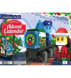 Julekalender Magnetlegetøj|Konstruktionslegetøj|Magna-Tiles - 34 Dele - MicroMAGS